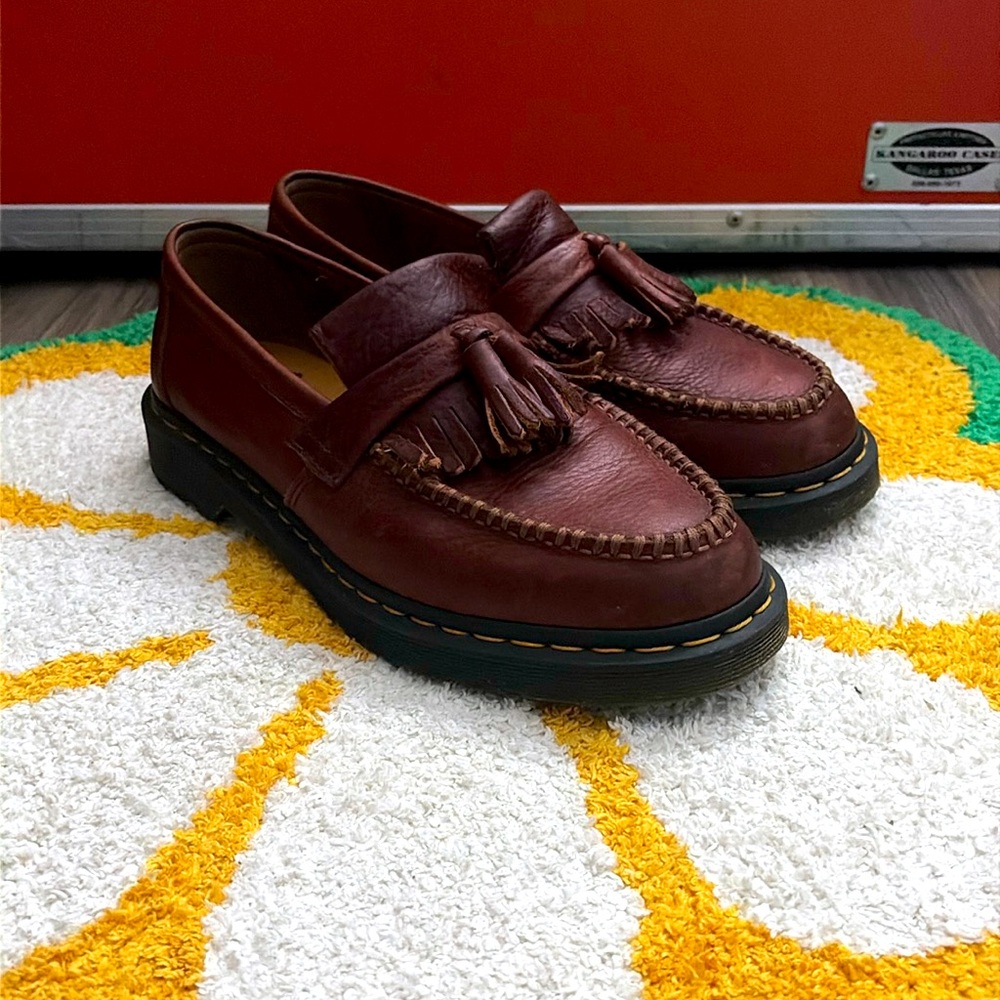 Dr. Martens Tassel Loafers, Maroon, 9 US